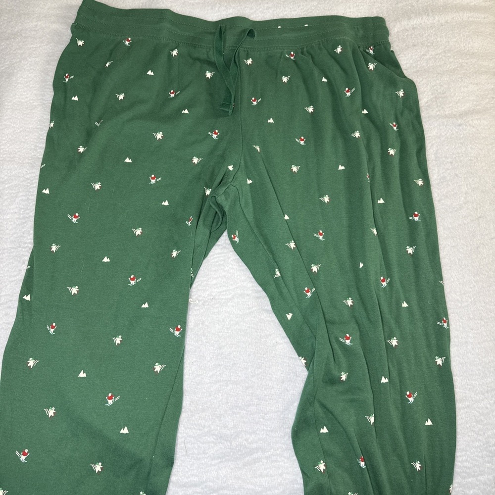 Green Ski Print Pajama Set 2pc - Picture 8 of 10